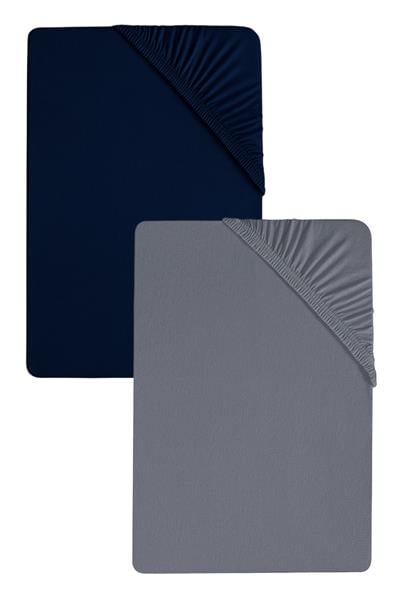 2 Adet Düz Pamuklu Tek Kişilik 140 x 200 cm Lastikli Penye Çarşaf