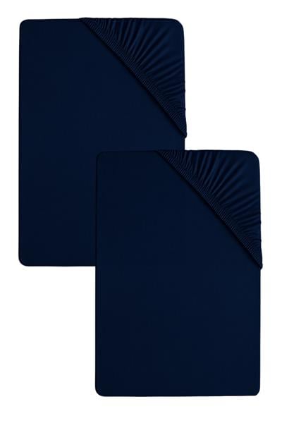 2 Adet Düz Pamuklu Tek Kişilik 150 x 200 cm Lastikli Penye Çarşaf