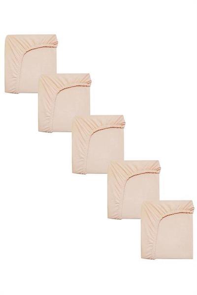 5 Adet 40 x 80 + 10 cm Anne Yanı Lastikli Penye Kumaş Bebek Çarşafı