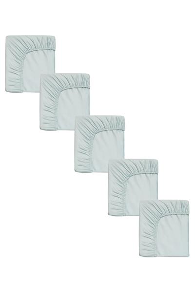 5 Adet Pamuklu ve Lastikli 60 x 120 x 15 cm Penye Bebek Çarşaf