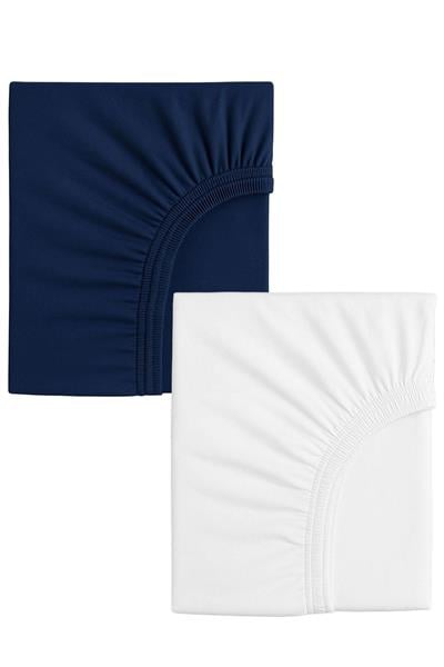 2 Adet Pamuklu ve Lastikli 60 x 120 x 15 cm Penye Bebek Çarşaf