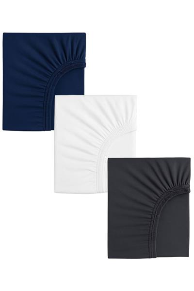 3 Adet Pamuklu ve Lastikli 60 x 120 x 15 cm Penye Bebek Çarşaf