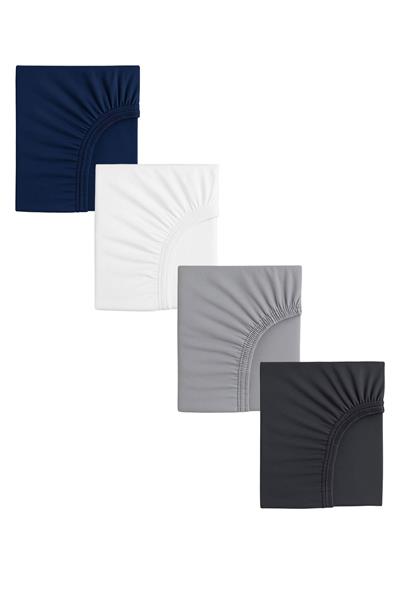 4 Adet Pamuklu ve Lastikli 60 x 120 x 15 cm Penye Bebek Çarşaf