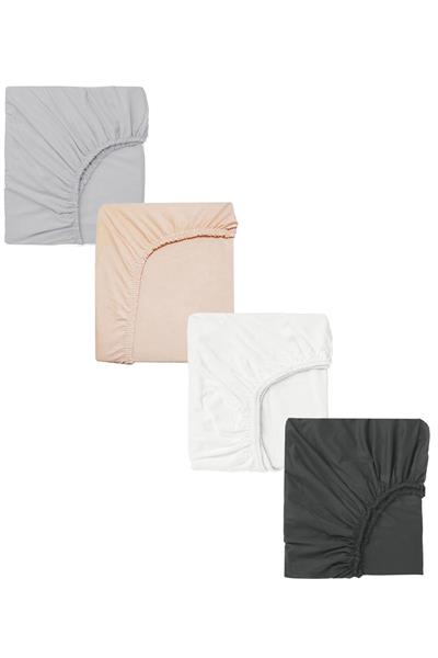 4 Adet Pamuklu ve Lastikli 60 x 120 x 15 cm Penye Bebek Çarşaf