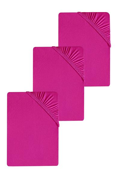 3 Adet Düz Pamuklu Tek Kişilik 80 x 200 + 30 cm Lastikli Penye Çarşaf