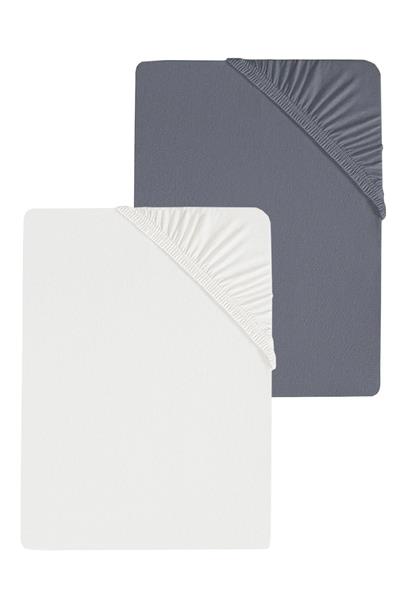 2 Adet Düz Pamuklu Tek Kişilik 80 x 200 x 30 cm Lastikli Penye Çarşaf