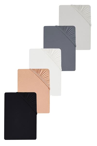 5 Adet Düz Pamuklu Tek Kişilik 80 x 200 x 30 cm Lastikli Penye Çarşaf