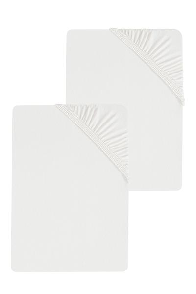 2 Adet Düz Pamuklu Tek Kişilik 80 x 200 x 30 cm Lastikli Penye Çarşaf