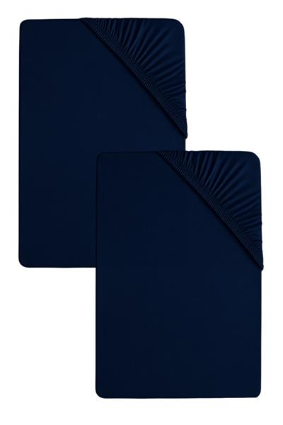 2 Adet Düz Pamuklu Tek Kişilik 80 x 200 x 30 cm Lastikli Penye Çarşaf