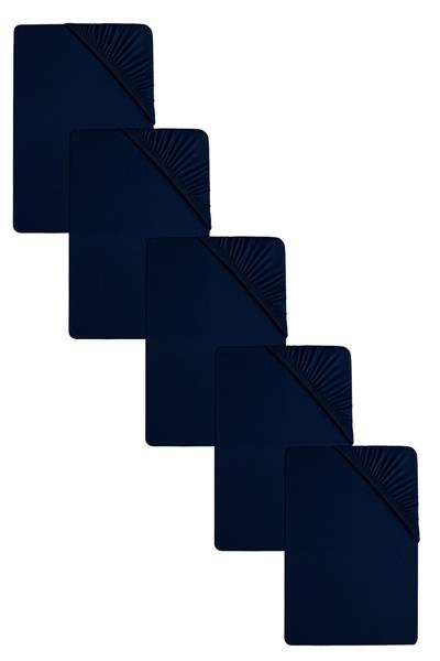 5 Adet Düz Pamuklu Tek Kişilik 80 x 200 x 30 cm Lastikli Penye Çarşaf