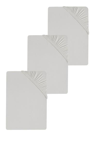 3 Adet Düz Pamuklu Tek Kişilik 80 x 200 + 30 cm Lastikli Penye Çarşaf