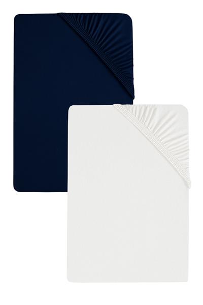 2 Adet Düz Pamuklu Tek Kişilik 80 x 200 x 30 cm Lastikli Penye Çarşaf