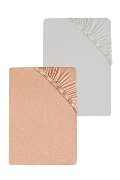 2 Adet Düz Pamuklu Tek Kişilik 80 x 200 x 30 cm Lastikli Penye Çarşaf