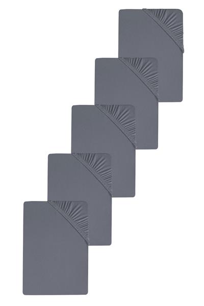 5 Adet Düz Pamuklu Tek Kişilik 80 x 200 x 30 cm Lastikli Penye Çarşaf