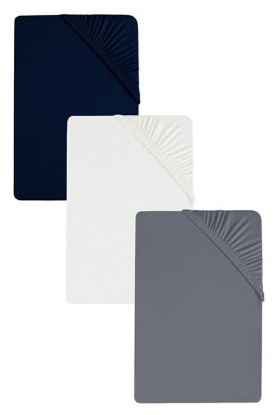 3 Adet Düz Pamuklu Tek Kişilik 80 x 200 + 30 cm Lastikli Penye Çarşaf