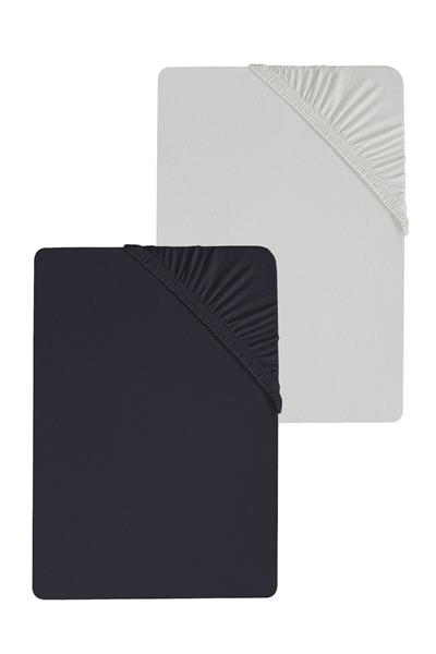 2 Adet Düz Pamuklu Tek Kişilik 80 x 200 x 30 cm Lastikli Penye Çarşaf