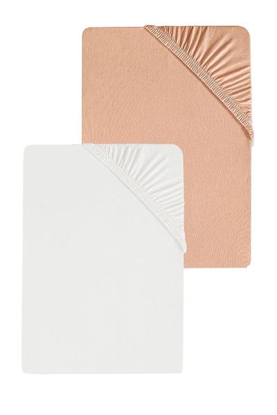 2 Adet Düz Pamuklu Tek Kişilik 80 x 200 x 30 cm Lastikli Penye Çarşaf