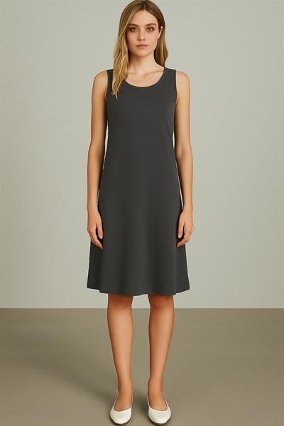 Modal Kumaş Rahat Kalıp Basic Günlük Elbise