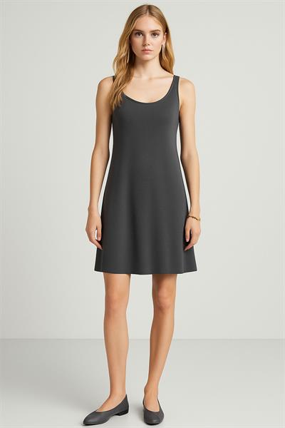 A Kesim Pamuklu Kalın Askılı Atlet Elbise