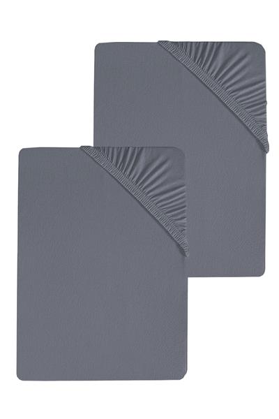 2 Adet Düz Pamuklu Tek Kişilik 150 x 200 cm Lastikli Penye Çarşaf