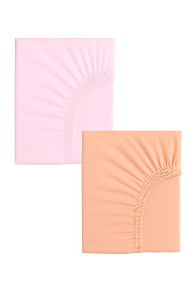 2 Adet 40 x 80 + 10 cm Anne Yanı Lastikli Penye Kumaş Bebek Çarşafı