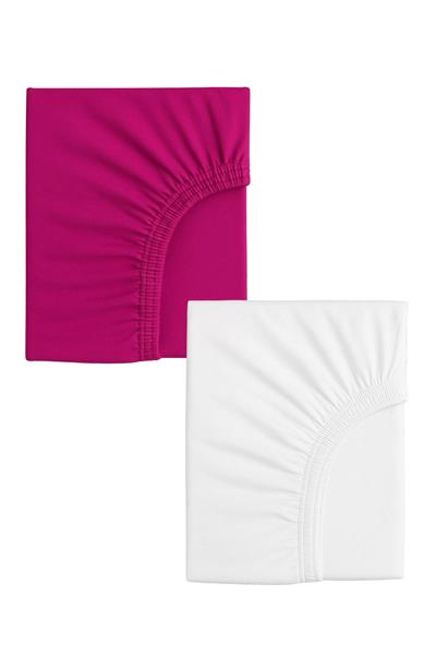 2 Adet 40 x 80 + 10 cm Anne Yanı Lastikli Penye Kumaş Bebek Çarşafı