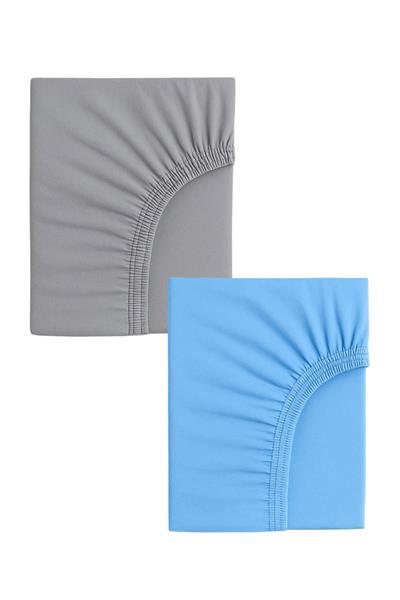 2 Adet 70 x 120 x 20 cm Anne Yanı Lastikli Penye Kumaş Bebek Çarşafı