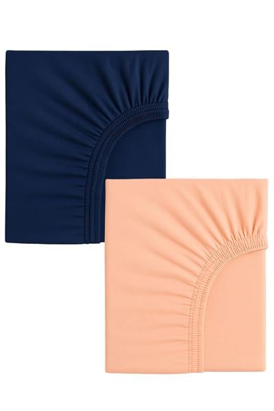 2 Adet 70 x 120 x 20 cm Anne Yanı Lastikli Penye Kumaş Bebek Çarşafı