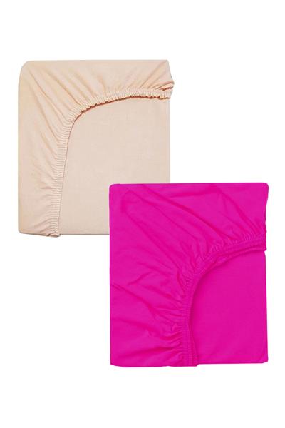 2 Adet 65 x 95 x 10 cm Anne Yanı Lastikli Penye Kumaş Bebek Çarşafı