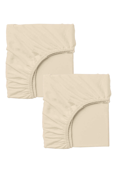 2 Adet Pamuklu ve Lastikli 60 x 120 x 15 cm Penye Bebek Çarşaf