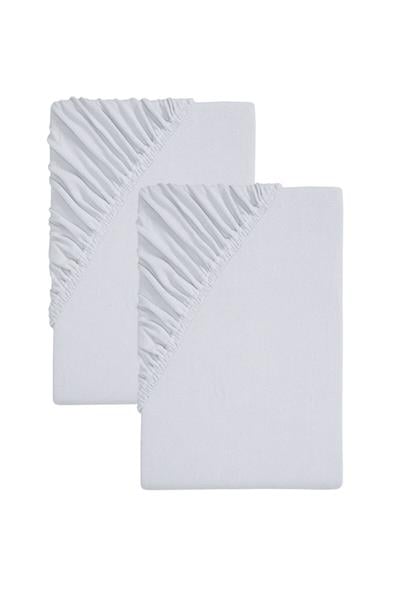 2 Adet Düz Pamuklu Çift Kişilik 160 x 200 cm Lastikli Penye Çarşaf