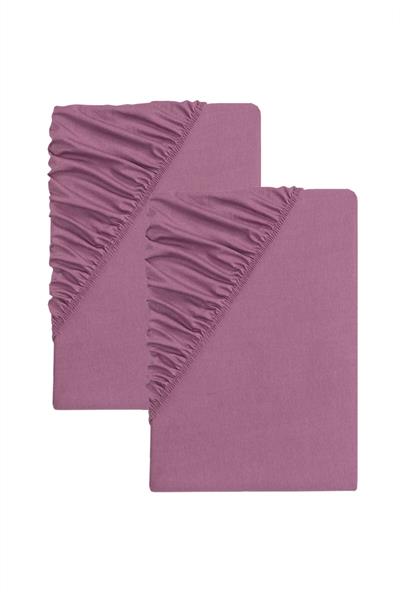 2 Adet Düz Pamuklu Çift Kişilik 160 x 200 cm Lastikli Penye Çarşaf