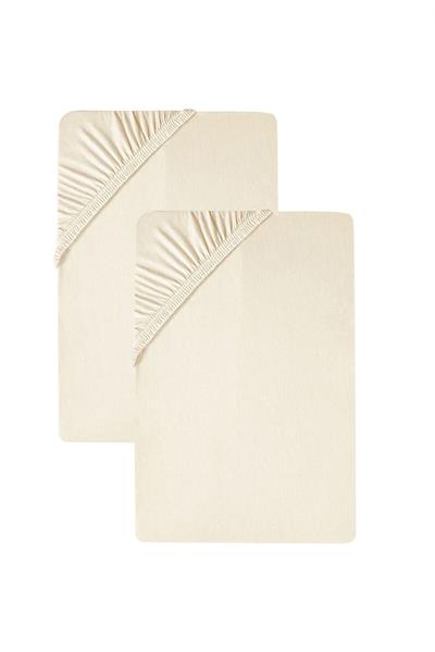 2 Adet Düz Pamuklu Çift Kişilik 160 x 200 cm Lastikli Penye Çarşaf