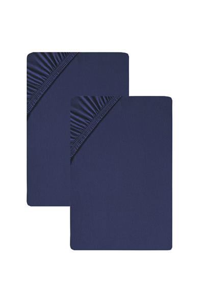 2 Adet Düz Pamuklu Tek Kişilik 90 x 200 cm Lastikli Penye Çarşaf