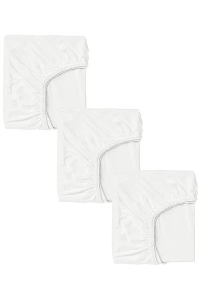 3 Adet 65 x 95 x 10 cm Anne Yanı Lastikli Penye Kumaş Bebek Çarşafı