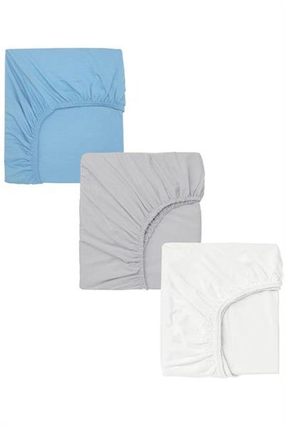 3 Adet 65 x 95 x 10 cm Anne Yanı Lastikli Penye Kumaş Bebek Çarşafı