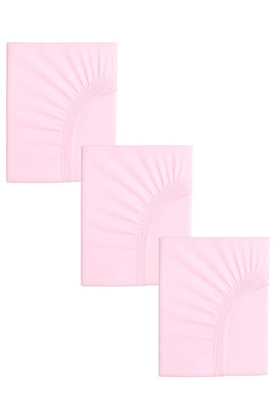 3 Adet 40 x 80 + 10 cm Anne Yanı Lastikli Penye Kumaş Bebek Çarşafı