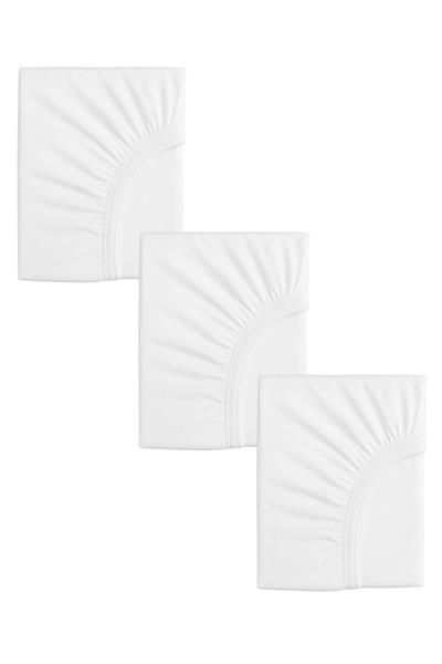 3 Adet 40 x 80 + 10 cm Anne Yanı Lastikli Penye Kumaş Bebek Çarşafı