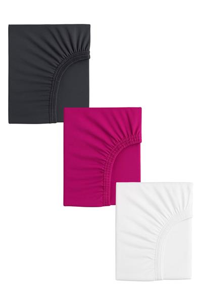 3 Adet 70 x 120 x 20 cm Anne Yanı Lastikli Penye Kumaş Bebek Çarşafı