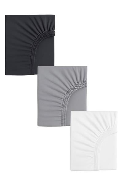 3 Adet 70 x 120 x 20 cm Anne Yanı Lastikli Penye Kumaş Bebek Çarşafı