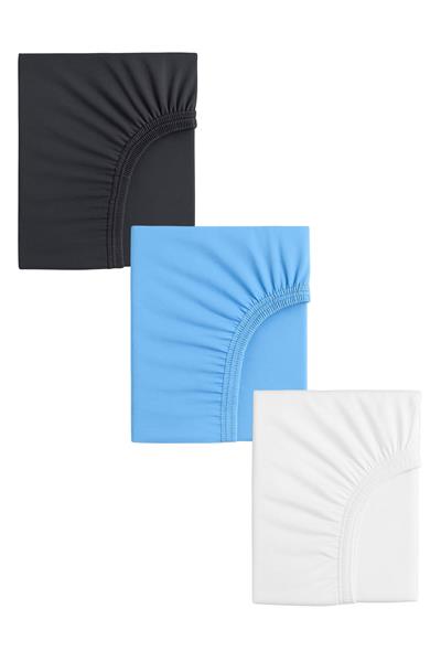 3 Adet 50 x 90 x 10 cm Anne Yanı Lastikli Penye Kumaş Bebek Çarşafı