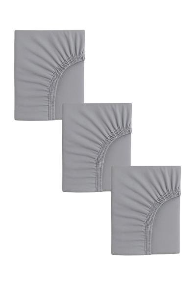 3 Adet 70 x 120 x 20 cm Anne Yanı Lastikli Penye Kumaş Bebek Çarşafı