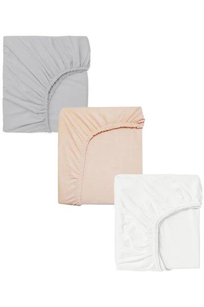 3 Adet 65 x 95 x 10 cm Anne Yanı Lastikli Penye Kumaş Bebek Çarşafı