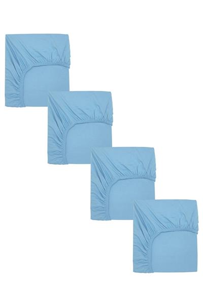 4 Adet Pamuklu ve Lastikli 60 x 120 x 15 cm Penye Bebek Çarşaf