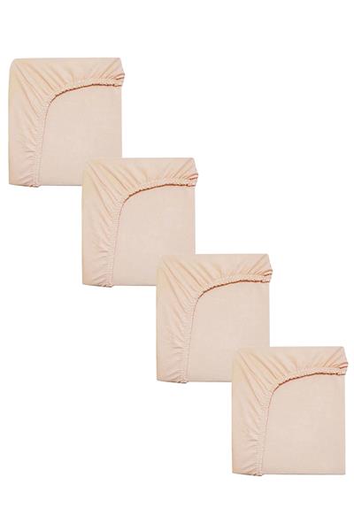 4 Adet Pamuklu ve Lastikli 60 x 120 x 15 cm Penye Bebek Çarşaf