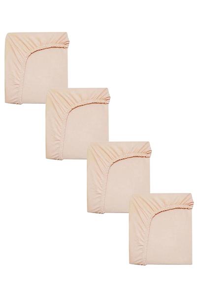 4 Adet 65 x 95 x 10 cm Anne Yanı Lastikli Penye Kumaş Bebek Çarşafı