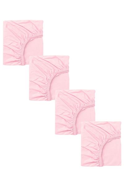 4 Adet 65 x 95 x 10 cm Anne Yanı Lastikli Penye Kumaş Bebek Çarşafı