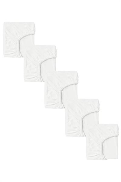 5 Adet 65 x 95 + 10 cm Anne Yanı Lastikli Penye Kumaş Bebek Çarşafı