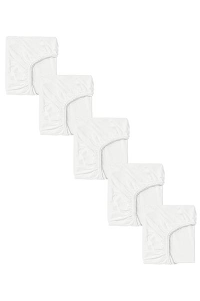 5 Adet Pamuklu ve Lastikli 60 x 120 x 15 cm Penye Bebek Çarşaf