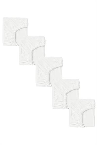 5 Adet 50 x 90 + 10 cm Anne Yanı Lastikli Penye Kumaş Bebek Çarşafı